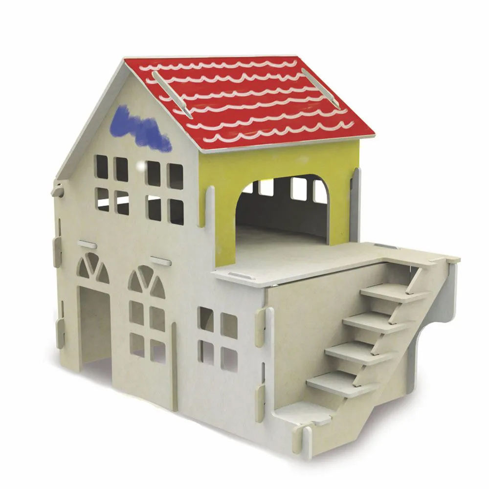 Quebra-Cabeça Casinha para Pintura 3D - Xalingo - Imagem 2