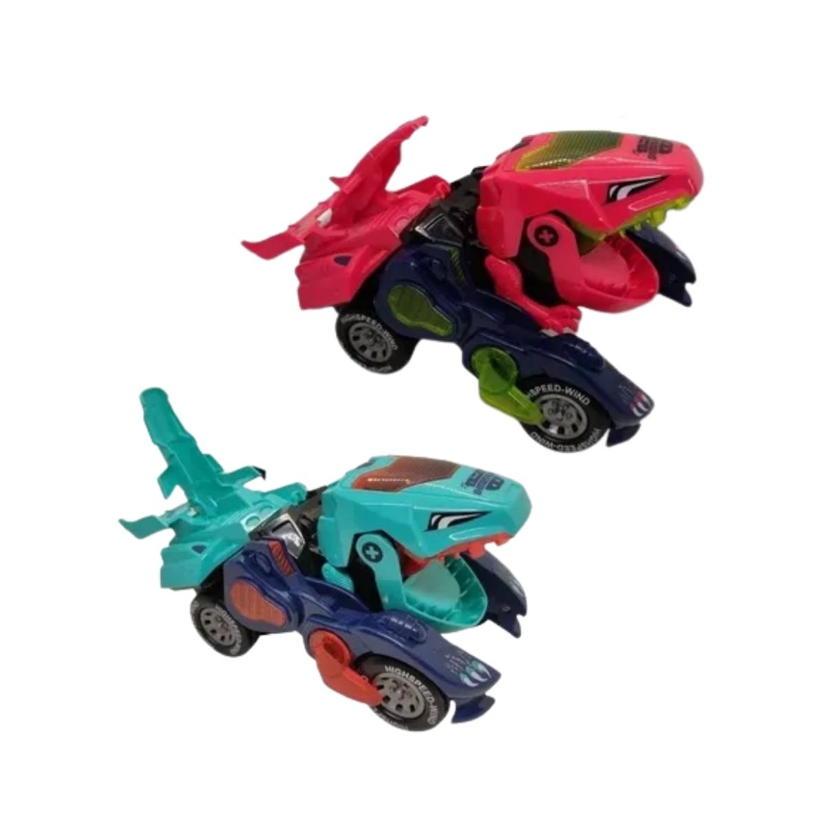 Carrinho Que Vira Robô Dinossauro Com Luz E Som - Toyng