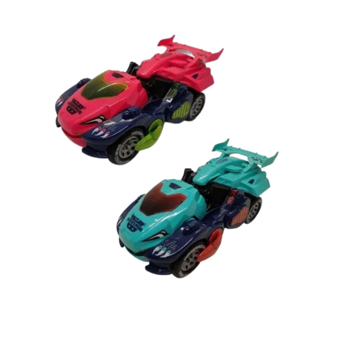 Carrinho Que Vira Robô Dinossauro Com Luz E Som - Toyng - Imagem 2