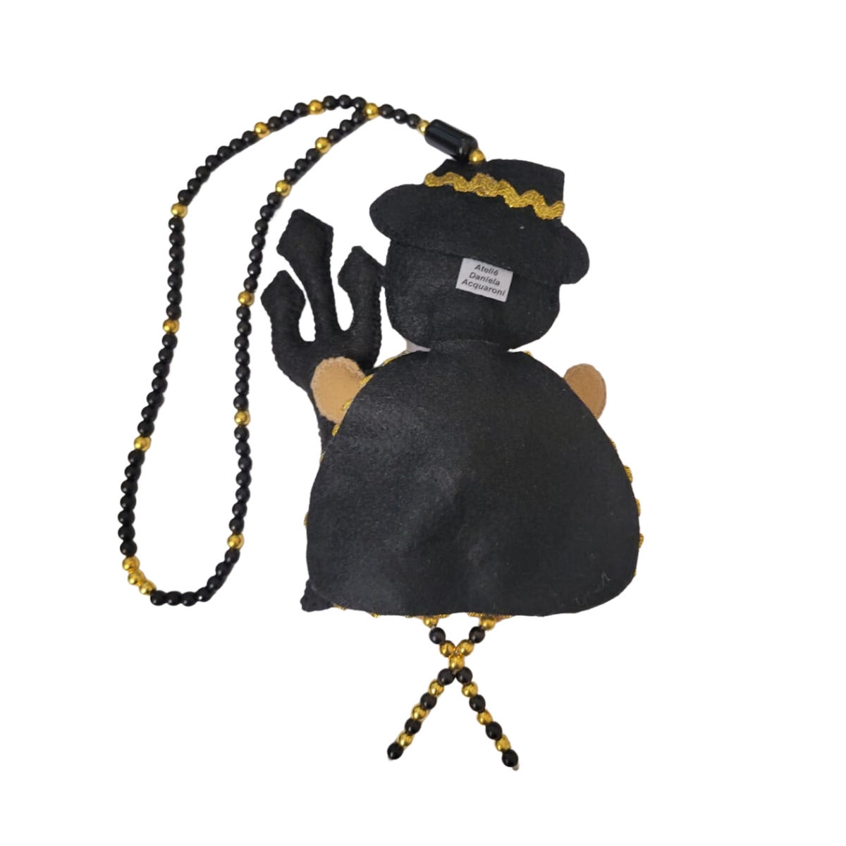 Exu Capa Preta com Guia - Artesanal - Imagem 2