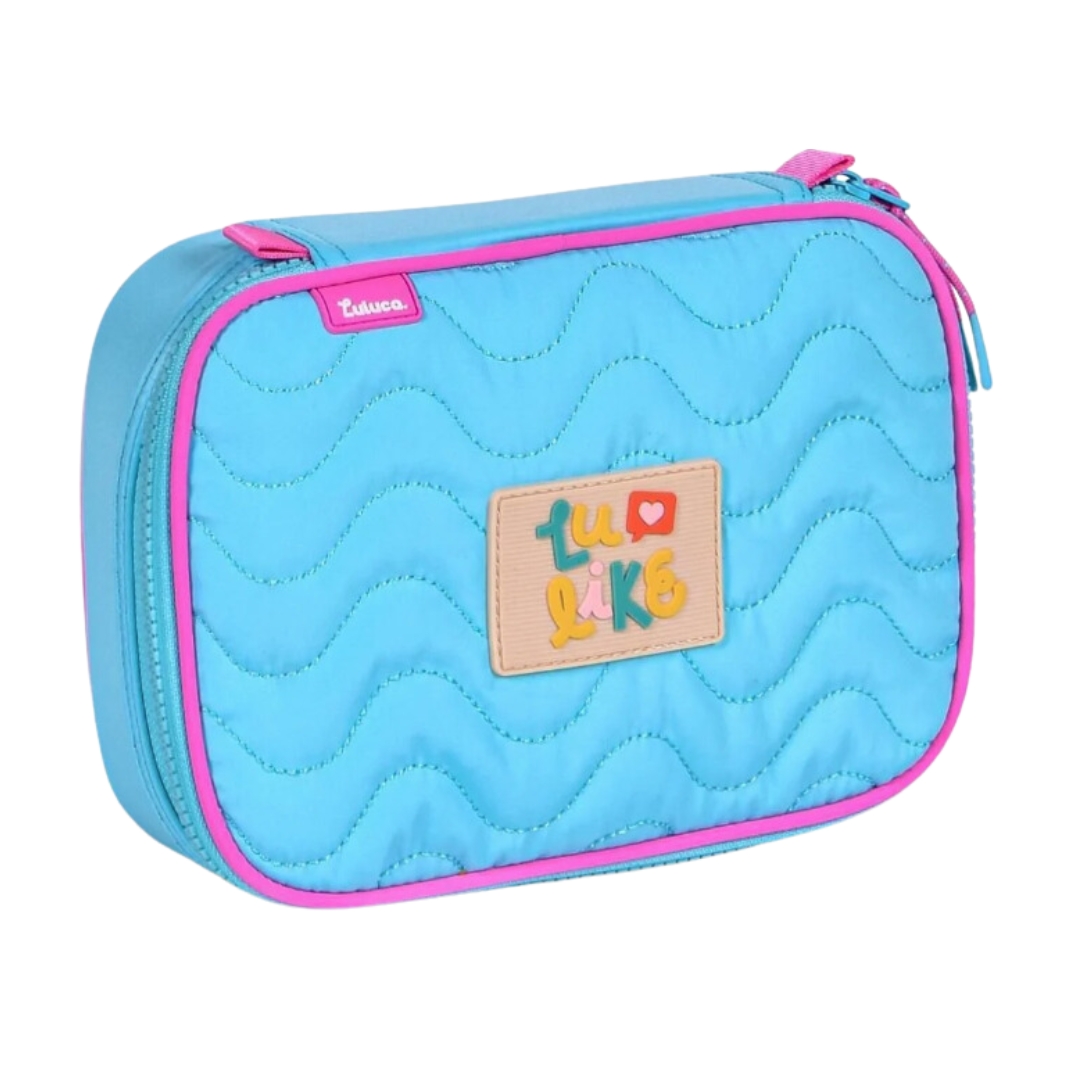 Estojo Escolar Luluca Lu Like 36 Lápis Azul - Clio