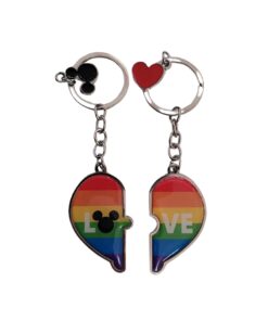 Kit Chaveiro Coração Mickey Love Rainbow - Taimes