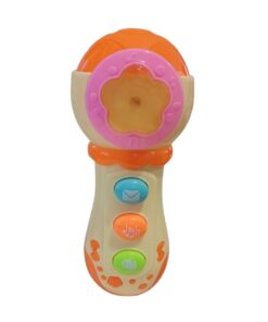 Microfone Infantil Musical Interativo Amarelo - Unitoys