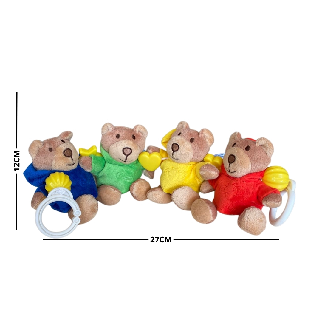 Móbile para Carrinho Em Pelúcia Ursos Plush - Coloria - Imagem 2